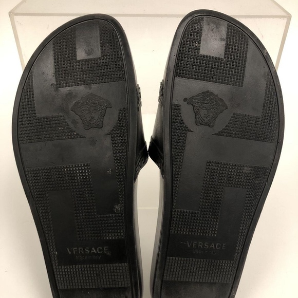 Versace \'Medusa Head\' Unisex Black Slides Sandals - Size 9 / COA main image 8
